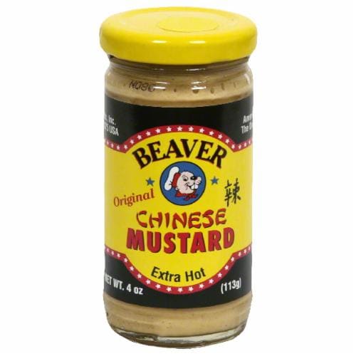 Beaver Brand Extra Hot Chinese Mustard Perspective: front