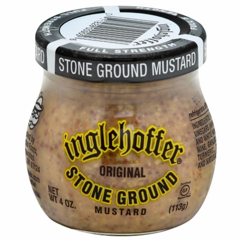 Inglehoffer Mustard Stone Ground 4 oz Perspective: front