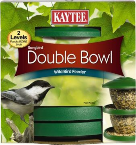 Kaytee Songbird Double Bowl Feeder Perspective: front