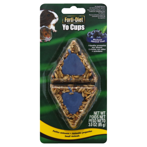 Kaytee Forti-Diet Yo Cups Blueberry Flavored Small Animal Treats Perspective: front