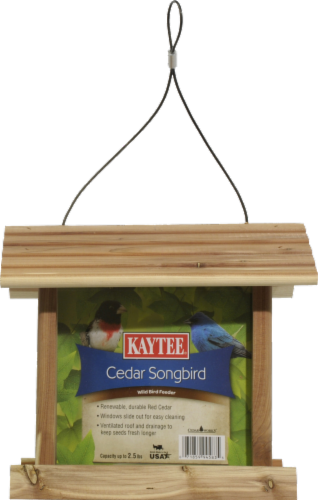 Kaytee Cedar Songbird Feeder Perspective: front