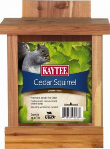 Kaytee Cedar Squirrel Feeder Perspective: front