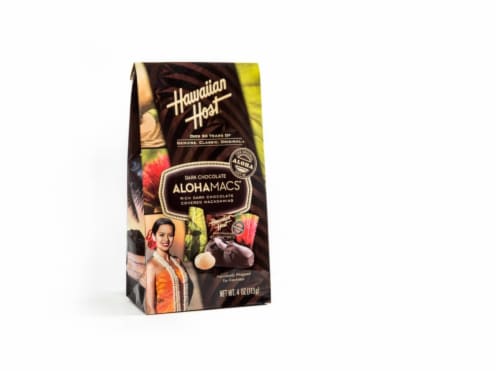 Hawaiian Host Alohamacs Dark Chocolate Covered Macadamias Perspective: front