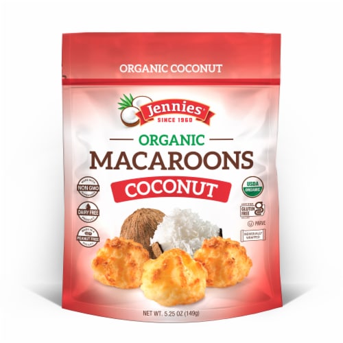 Jennies Organic Coconut Macaroons Perspective: front