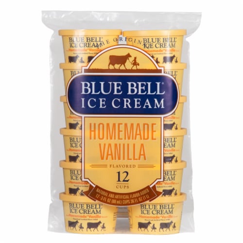 Blue Bell® Homemade Vanilla Ice Cream Cups Perspective: front