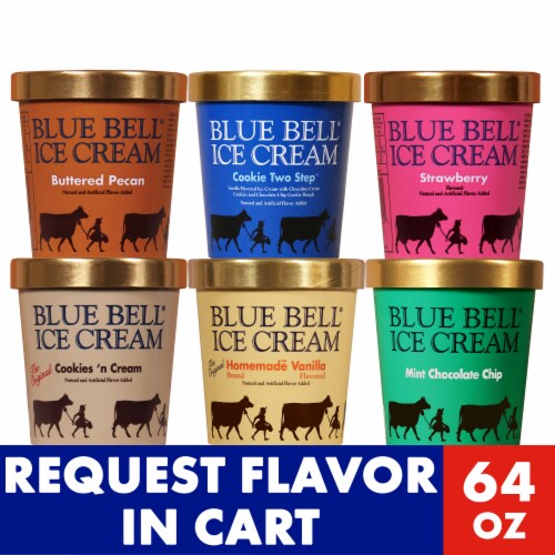 Blue Bell® Gold Rim Assorted Flavors Ice Cream Pint, 16 fl oz