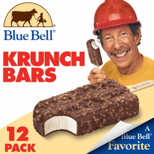 Blue Bell® Krunch Frozen Dairy Dessert Bars Perspective: front
