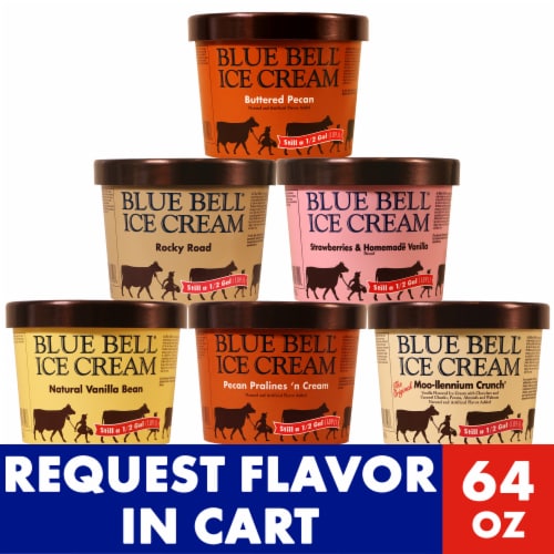 Kroger - Blue Bell Assorted Ice Cream, 64 fl oz