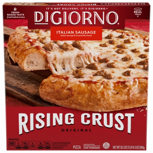 DIGIORNO Italian Sausage Frozen Pizza on a Rising Crust Perspective: front
