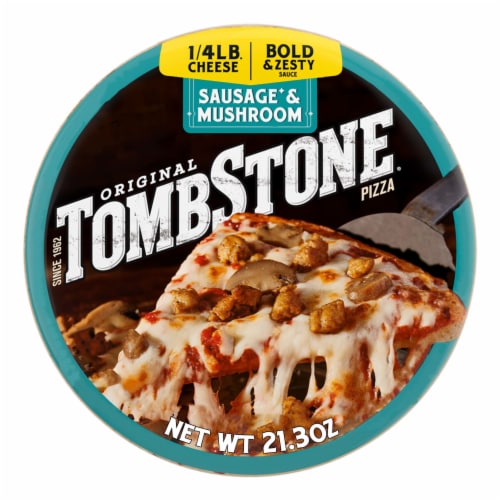 Tombstone Sausage & Mushroom Frozen Pizza Perspective: front