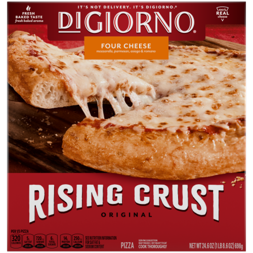 DiGiorno Frozen Pizza Rising Crust Four Cheese Pizza Perspective: front
