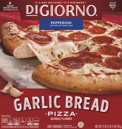 DIGIORNO® Garlic Bread Pizza Pepperoni Perspective: front