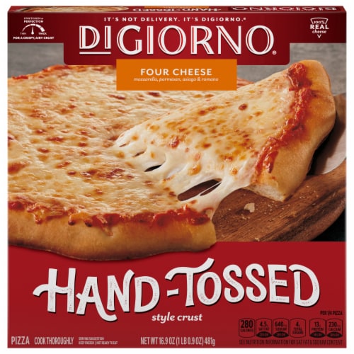 DIGIORNO® Frozen Four Cheese Hand-Tossed Pizza Perspective: front