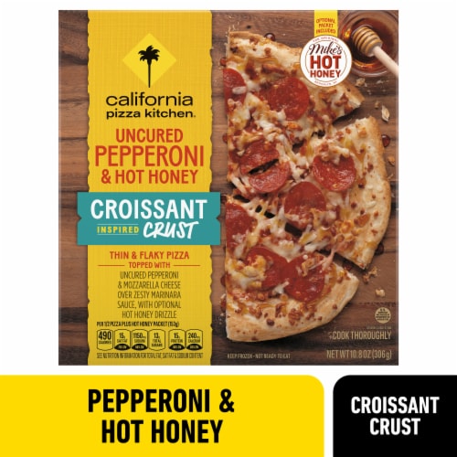 California Pizza Kitchen Uncured Pepperoni and Hot Honey Croissant Crust Frozen Pizza Perspective: front