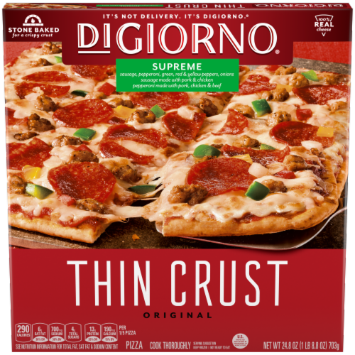 DiGiorno® Classic Thin Crust Supreme Frozen Pizza Perspective: front