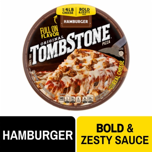 Tombstone Hamburger Frozen Pizza Perspective: front