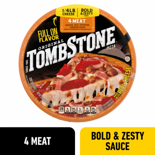 Tombstone Four Meat Frozen Pizza Perspective: front