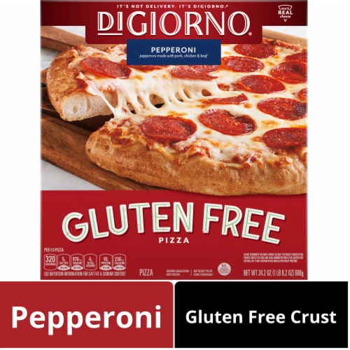 DIGIORNO Pepperoni Gluten Free Frozen Pizza Perspective: front
