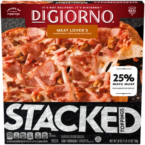 DiGiornio Stacked Toppings Meat Lover's Frozen Pizza Perspective: front