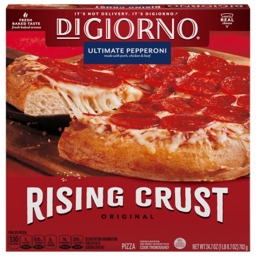 DiGiorno Frozen Pizza Rising Crust Pepperoni Pizza Perspective: front
