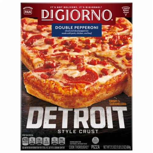 DiGiorno® Pepperoni Detroit Style Crust Frozen Pizza Perspective: front