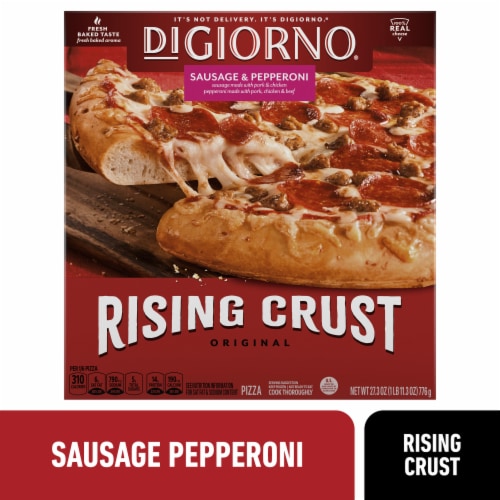 DiGiorno Frozen Pizza Rising Crust Sausage & Pepperoni Pizza Perspective: front