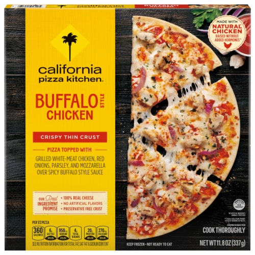 California Pizza Kitchen Thin Crust Buffalo Chicken Frozen Pizza Perspective: front