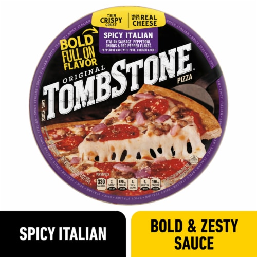 Tombstone Spicy Italian Frozen Pizza Perspective: front