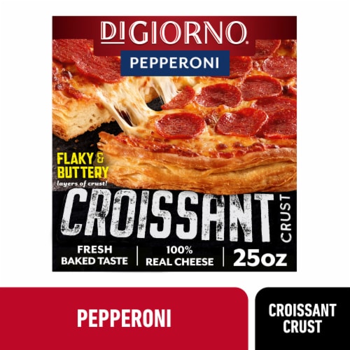 DiGiorno Pepperoni Croissant Crust Frozen Pizza Perspective: front