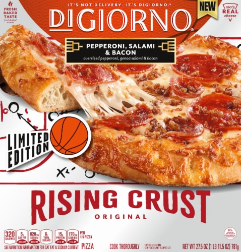DIGIORNO Limited Game Day Edition Rising Crust Bacon Blitz Pizza Perspective: front