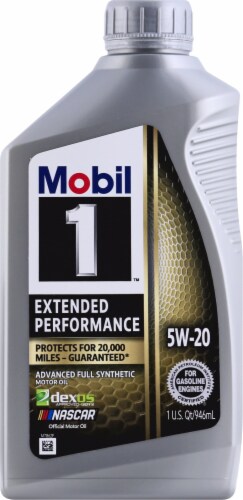 Mobil 1 5W-20 Extended Performance Synthetic Motor Oil Perspective: front