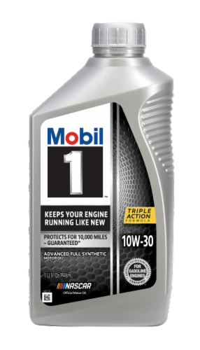 Mobil 1 10W-30 Advanced Full Synthetic Motor Oil Perspective: front