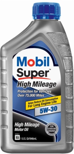 Mobil 1 High Mileage Synthetic 5W-30 Motor Oil - 1 Quart - Full Synthetic -  High Mileage Protection for Engines Over 75,000 Miles in the Motor Oil &  Additives department at