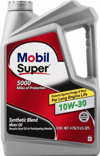 Mobil Super™ 10W-30 Premium Motor Oil Perspective: front
