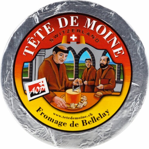 Tete de Moine Cheese Wheel Perspective: front