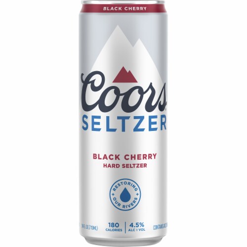 Coors Gluten Free Black Cherry Hard Seltzer Single Can Perspective: front