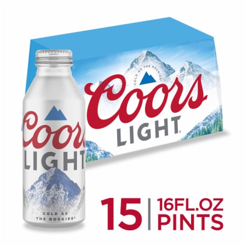 Coors Light American-style Light Lager Beer Perspective: front