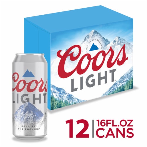 Coors Light American-style Light Lager Beer Perspective: front