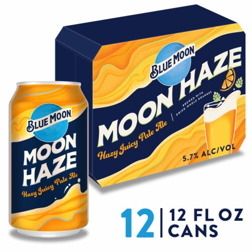 Blue Moon Moon Haze Pale Ale Beer Perspective: front