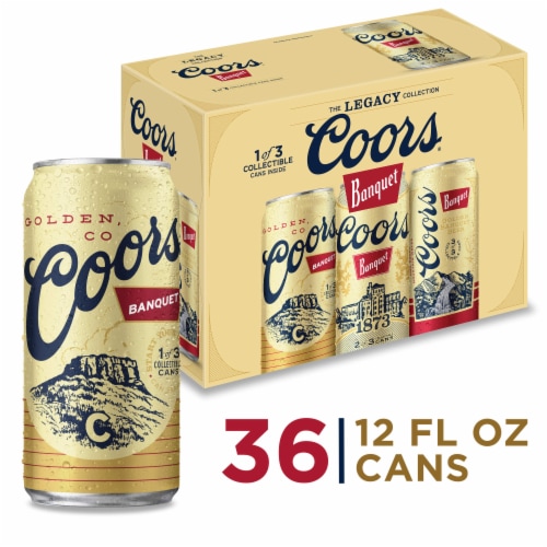 Coors Banquet American Lager Beer Perspective: front
