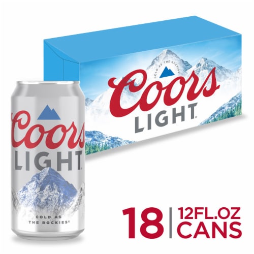 Coors Light American-style Light Lager Beer Perspective: front