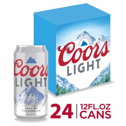 Coors Light American Light Lager Beer Perspective: front