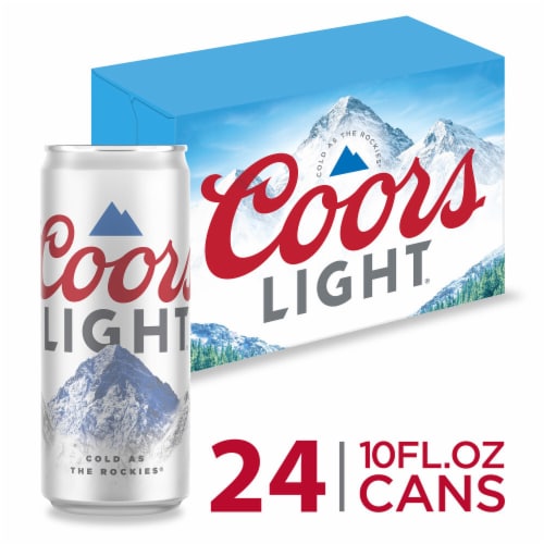 Coors Light American-style Light Lager Beer Perspective: front