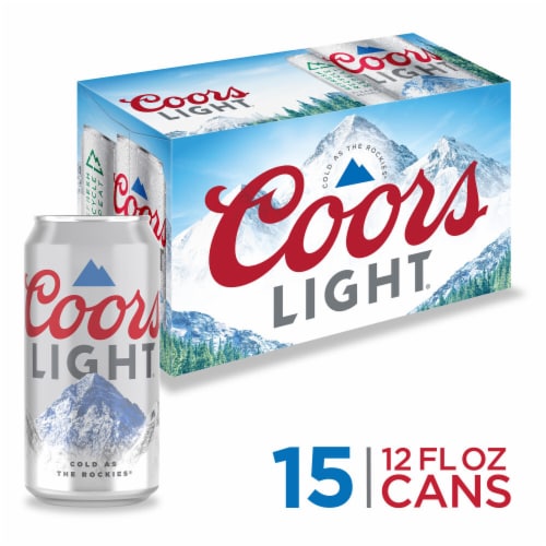 Coors Light American-style Light Lager Beer Perspective: front