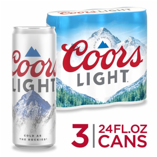 Coors Light American-style Light Lager Beer Perspective: front
