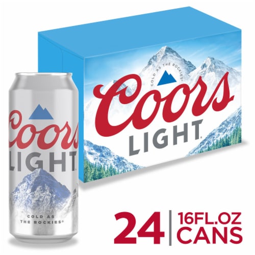 Coors Light Americanstyle Light Lager Beer, 24 cans / 16 fl oz King