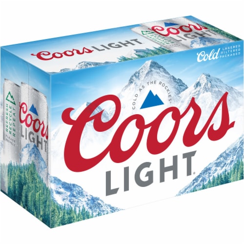 Coors Light American-style Light Lager Beer Perspective: front