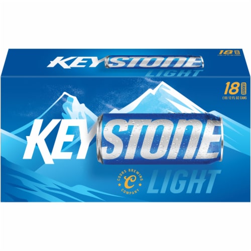 Keystone Light Lager Beer Perspective: front