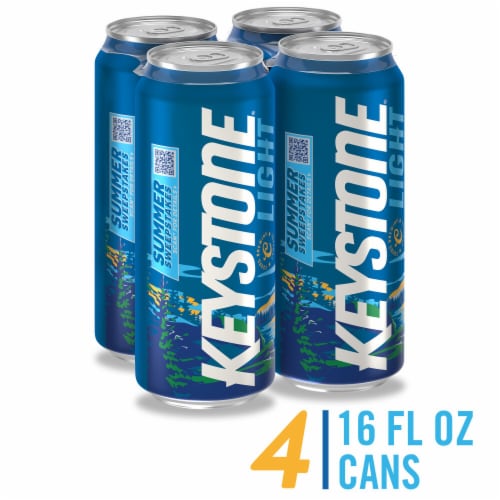 Keystone American-Style Light Lager Beer Perspective: front