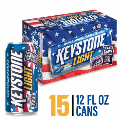 Keystone Light American Lager Light Beer Perspective: front